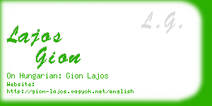 lajos gion business card